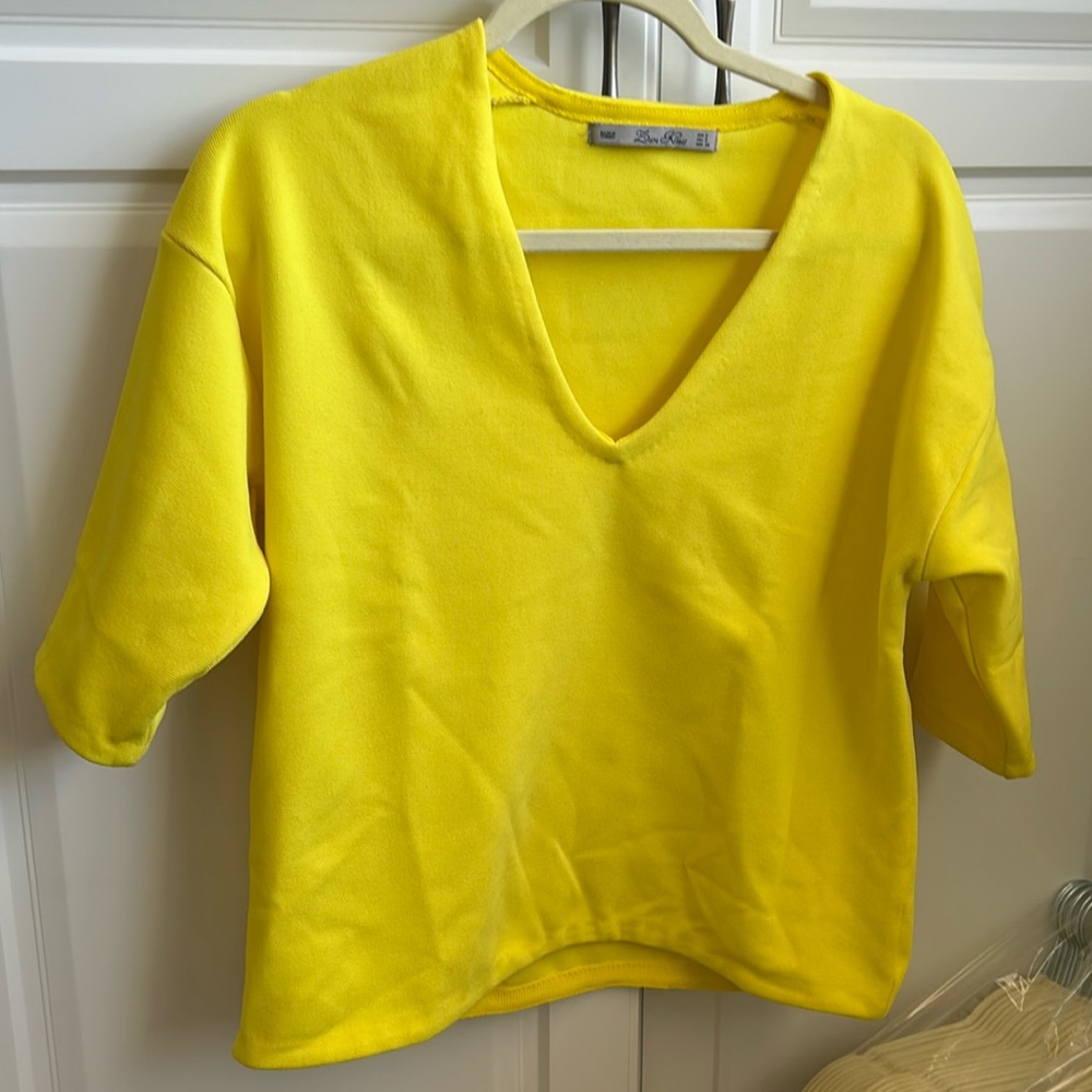 Yellow Zara top